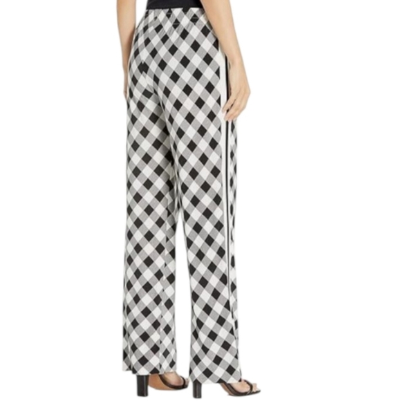 Norma Kamali Boyfrend Diamond Plaid Sport Stripe Pant - Picture 2 of 7